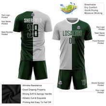 Load image into Gallery viewer, Custom Gray Green-White Sublimation Split Fashion Soccer Uniform Jersey