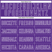 Load image into Gallery viewer, Custom Gray Purple-White Sublimation Split Fashion Soccer Uniform Jersey