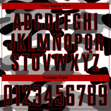 Load image into Gallery viewer, Custom Camo Black-Red Sublimation Salute To Service Soccer Uniform Jersey