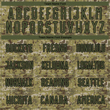 Load image into Gallery viewer, Custom Camo Olive-Black Sublimation Salute To Service Soccer Uniform Jersey