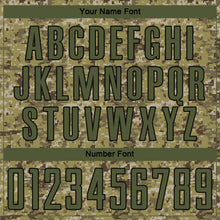 Load image into Gallery viewer, Custom Camo Olive-Black Sublimation Salute To Service Soccer Uniform Jersey
