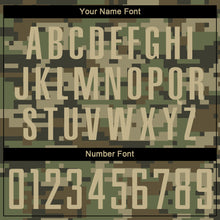 Load image into Gallery viewer, Custom Camo Vegas Gold-Olive Sublimation Salute To Service Soccer Uniform Jersey