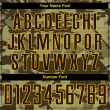 Load image into Gallery viewer, Custom Camo Brown-Gold Sublimation Salute To Service Soccer Uniform Jersey