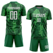 Load image into Gallery viewer, Custom Camo White-Kelly Green Sublimation Salute To Service Soccer Uniform Jersey