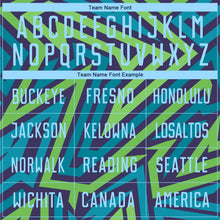 Load image into Gallery viewer, Custom Teal Light Blue-Kelly Green Sublimation Soccer Uniform Jersey