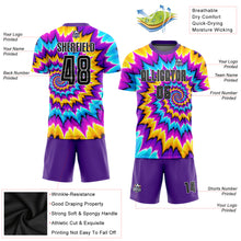 Load image into Gallery viewer, Custom Tie Dye Black-White Sublimation Soccer Uniform Jersey