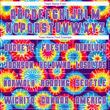 Load image into Gallery viewer, Custom Tie Dye Purple-White Sublimation Soccer Uniform Jersey