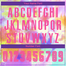 Load image into Gallery viewer, Custom Tie Dye Pink-Light Blue Sublimation Soccer Uniform Jersey