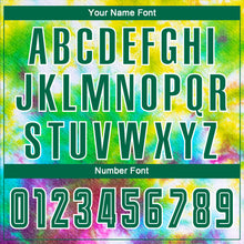 Load image into Gallery viewer, Custom Tie Dye Kelly Green-White Sublimation Soccer Uniform Jersey