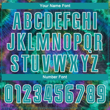 Load image into Gallery viewer, Custom Tie Dye Teal-White Sublimation Soccer Uniform Jersey
