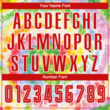 Load image into Gallery viewer, Custom Tie Dye Red-White Sublimation Soccer Uniform Jersey