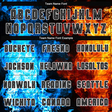 Load image into Gallery viewer, Custom Figure Black-White Flame Sublimation Soccer Uniform Jersey