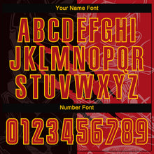 Load image into Gallery viewer, Custom Graffiti Pattern Red-Gold Scratch Sublimation Soccer Uniform Jersey