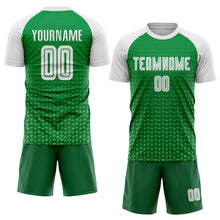 Load image into Gallery viewer, Custom Kelly Green White Sublimation Soccer Uniform Jersey