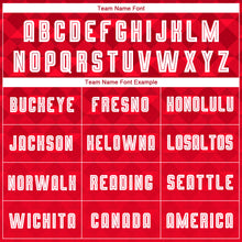 Load image into Gallery viewer, Custom Red White Away Sublimation Soccer Uniform Jersey