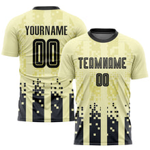 Load image into Gallery viewer, Custom Cream Black Home Sublimation Soccer Uniform Jersey