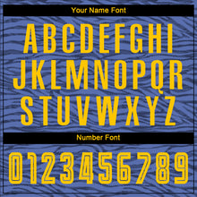 Load image into Gallery viewer, Custom Light Blue Gold-Black Third Sublimation Soccer Uniform Jersey