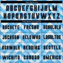 Load image into Gallery viewer, Custom Light Blue Black-White Home Sublimation Soccer Uniform Jersey