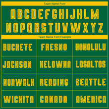 Load image into Gallery viewer, Custom Kelly Green Gold-Black Sublimation Fade Fashion Soccer Uniform Jersey