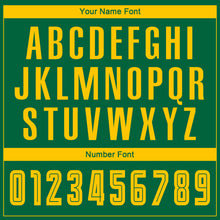 Load image into Gallery viewer, Custom Kelly Green Gold-Black Sublimation Fade Fashion Soccer Uniform Jersey