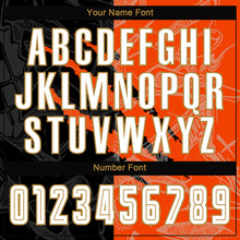 Load image into Gallery viewer, Custom Graffiti Pattern White Black Orange-Old Gold Scratch Sublimation Soccer Uniform Jersey