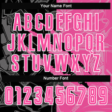 Load image into Gallery viewer, Custom Graffiti Pattern Pink Black-White Scratch Sublimation Soccer Uniform Jersey