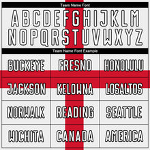 Load image into Gallery viewer, Custom White White Red-Black Sublimation Great Britain Flag Soccer Uniform Jersey