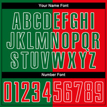 Load image into Gallery viewer, Custom Kelly Green Red-White Sublimation Portuguese Flag Soccer Uniform Jersey