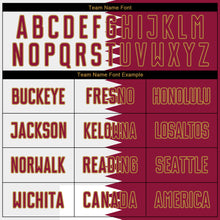 Load image into Gallery viewer, Custom White Crimson-Old Gold Sublimation Qatari Flag Soccer Uniform Jersey