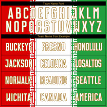 Load image into Gallery viewer, Custom Red White Kelly Green-Old Gold Sublimation Iranian Flag Soccer Uniform Jersey