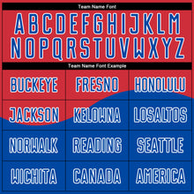 Load image into Gallery viewer, Custom Red Royal-White Sublimation South Korean Flag Soccer Uniform Jersey