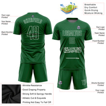Load image into Gallery viewer, Custom Green Green-White Sublimation Saudi Arabian Flag Soccer Uniform Jersey