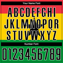 Load image into Gallery viewer, Custom Red Black Gold-Kelly Green Sublimation Ghanaian Flag Soccer Uniform Jersey