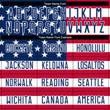 Load image into Gallery viewer, Custom Red Royal-White Sublimation American Flag Soccer Uniform Jersey