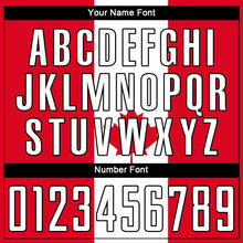 Load image into Gallery viewer, Custom Red White-Black Sublimation Canadian Flag Soccer Uniform Jersey