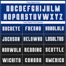 Load image into Gallery viewer, Custom Royal White-Black Sublimation Long Sleeve Fade Fashion Soccer Uniform Jersey