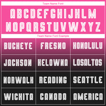 Load image into Gallery viewer, Custom Pink White-Black Sublimation Long Sleeve Fade Fashion Soccer Uniform Jersey