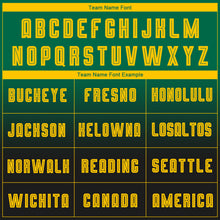 Load image into Gallery viewer, Custom Kelly Green Gold-Black Sublimation Long Sleeve Fade Fashion Soccer Uniform Jersey