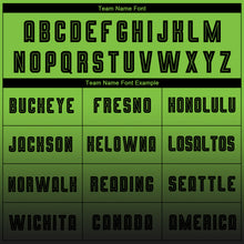 Load image into Gallery viewer, Custom Neon Green Black Sublimation Long Sleeve Fade Fashion Soccer Uniform Jersey