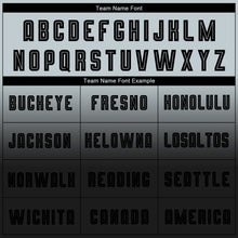 Load image into Gallery viewer, Custom Silver Black Sublimation Long Sleeve Fade Fashion Soccer Uniform Jersey