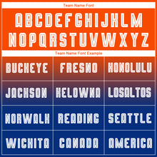 Load image into Gallery viewer, Custom Orange White-Royal Sublimation Long Sleeve Fade Fashion Soccer Uniform Jersey