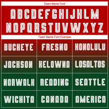 Load image into Gallery viewer, Custom Red White-Green Sublimation Long Sleeve Fade Fashion Soccer Uniform Jersey