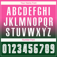 Load image into Gallery viewer, Custom Pink White-Green Sublimation Long Sleeve Fade Fashion Soccer Uniform Jersey