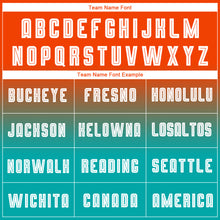 Load image into Gallery viewer, Custom Orange White-Aqua Sublimation Long Sleeve Fade Fashion Soccer Uniform Jersey