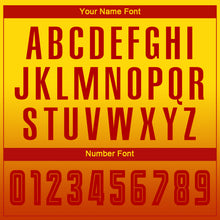 Load image into Gallery viewer, Custom Gold Red Sublimation Long Sleeve Fade Fashion Soccer Uniform Jersey