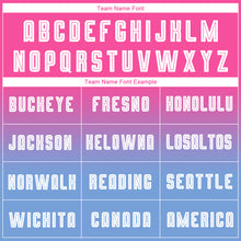 Load image into Gallery viewer, Custom Pink White-Light Blue Sublimation Long Sleeve Fade Fashion Soccer Uniform Jersey