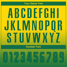 Load image into Gallery viewer, Custom Gold Kelly Green Sublimation Long Sleeve Fade Fashion Soccer Uniform Jersey