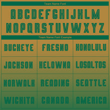 Load image into Gallery viewer, Custom Old Gold Kelly Green Sublimation Long Sleeve Fade Fashion Soccer Uniform Jersey