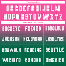 Load image into Gallery viewer, Custom Pink White-Kelly Green Sublimation Long Sleeve Fade Fashion Soccer Uniform Jersey