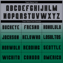 Load image into Gallery viewer, Custom Gray Black-Kelly Green Sublimation Long Sleeve Fade Fashion Soccer Uniform Jersey